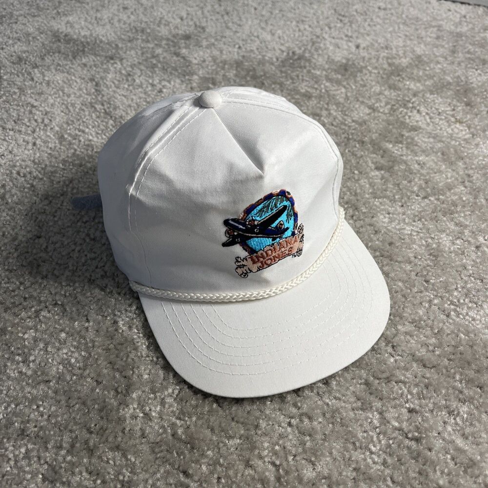 Deadstock 1990 Disney Indiana Jones Biplane Rope Hat NWT
